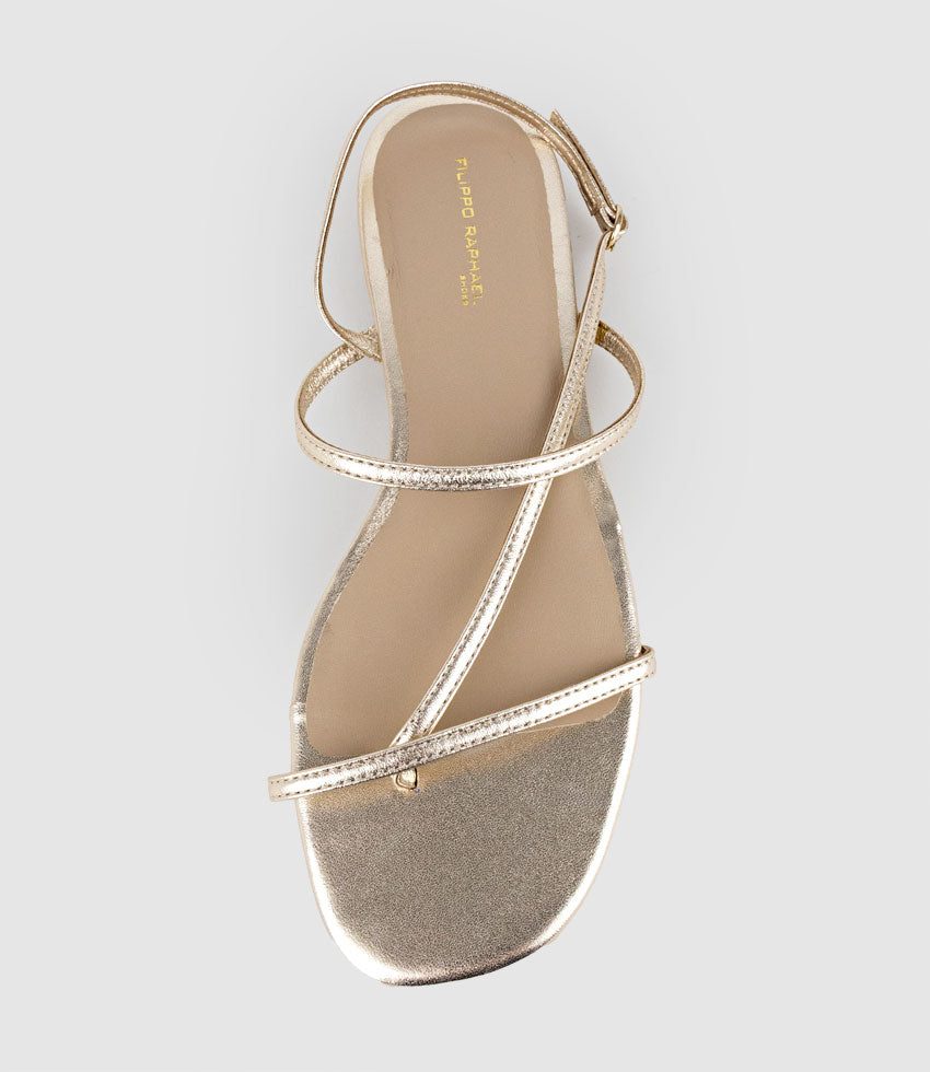 SETALLE Fine Strappy Sandal in Platino - Edward Meller