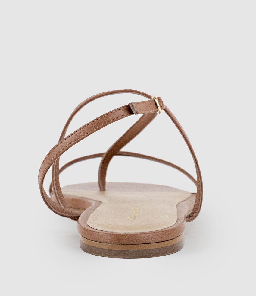SETALLE Fine Strappy Sandal in Tan - Edward Meller