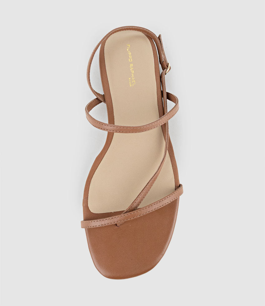 SETALLE Fine Strappy Sandal in Tan - Edward Meller