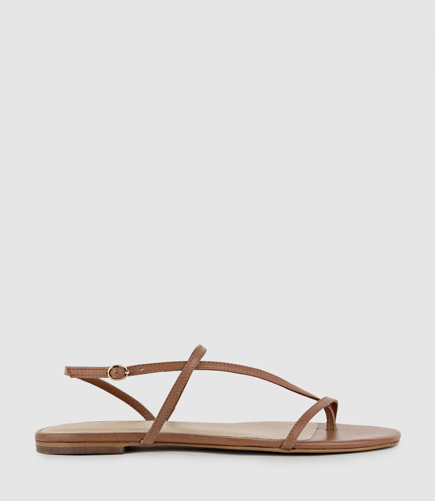 SETALLE Fine Strappy Sandal in Tan - Edward Meller