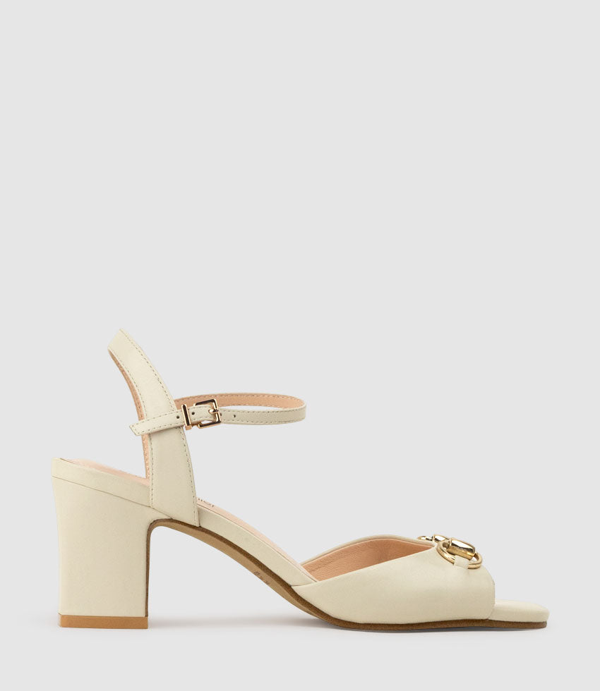 SETRA65 Sandal with Horsebit in Offwhite Calf - Edward Meller