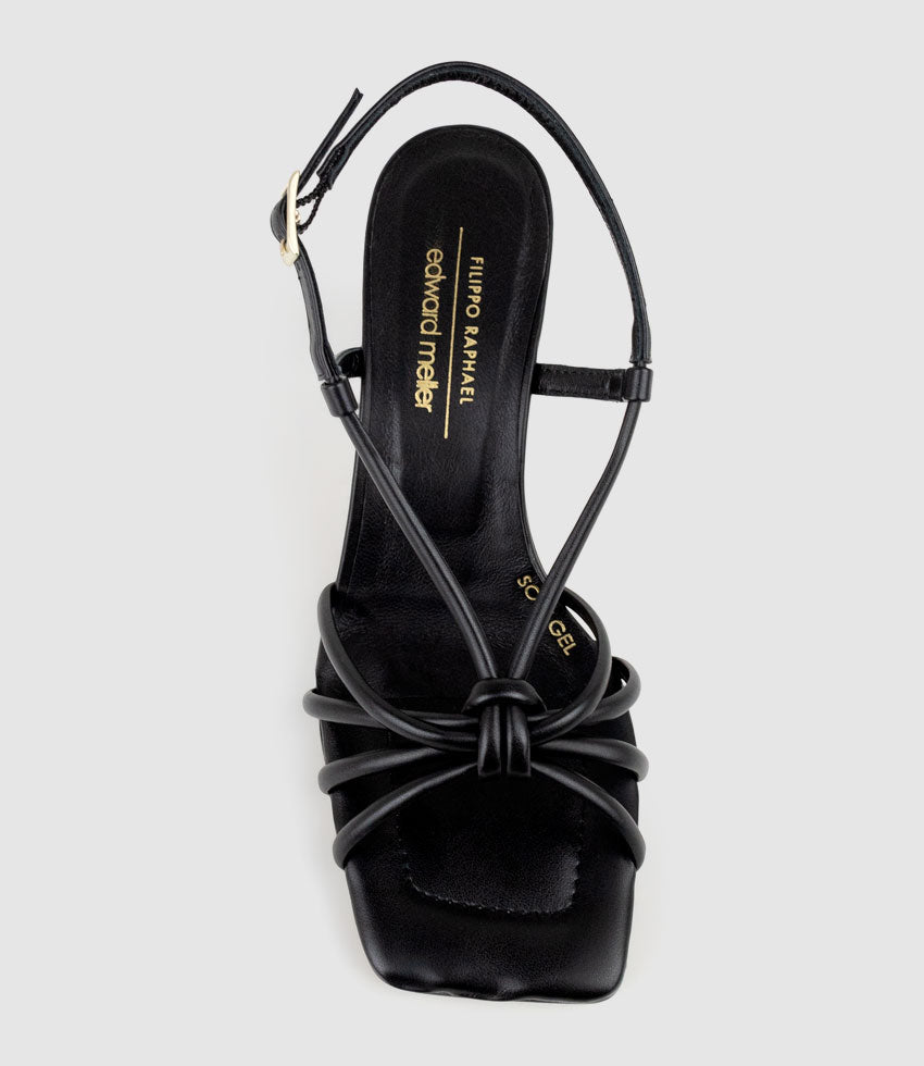 SIMMER90 Strappy Slingback Sandal in Black - Edward Meller