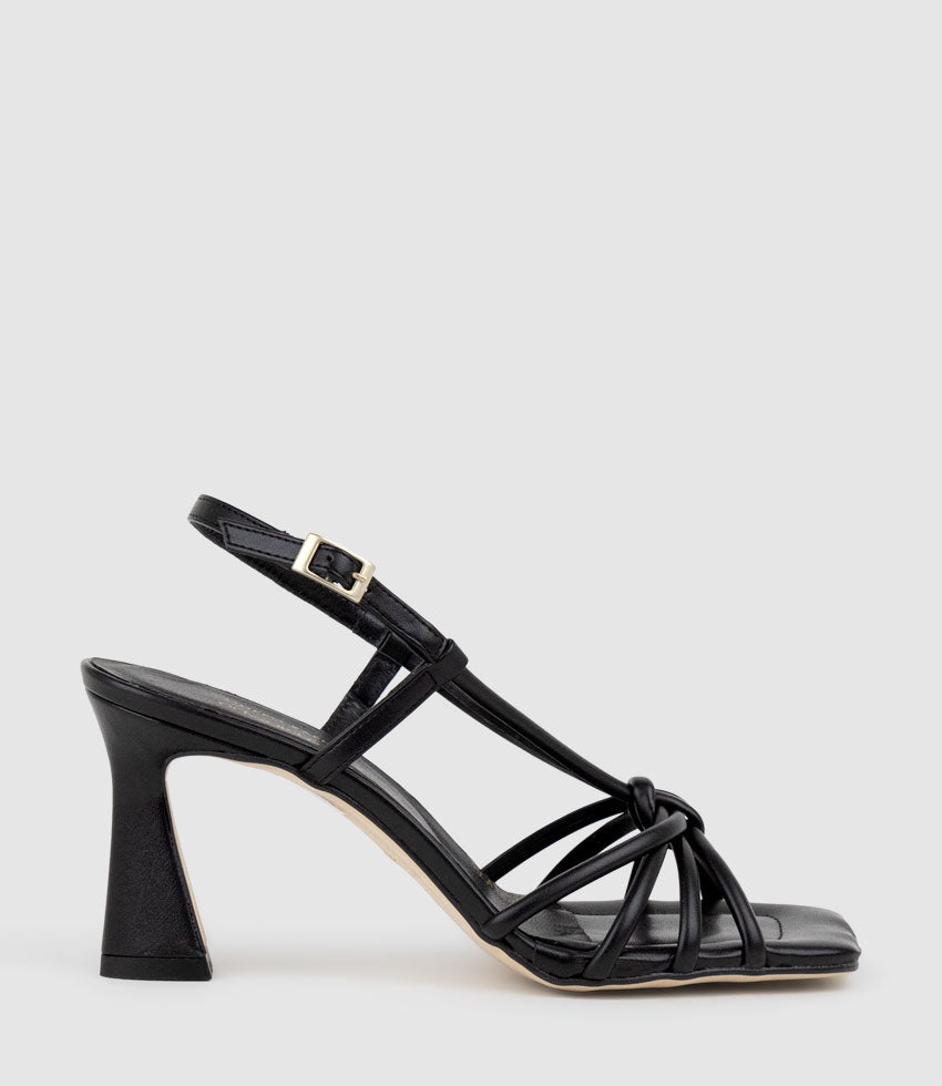 SIMMER90 Strappy Slingback Sandal in Black - Edward Meller