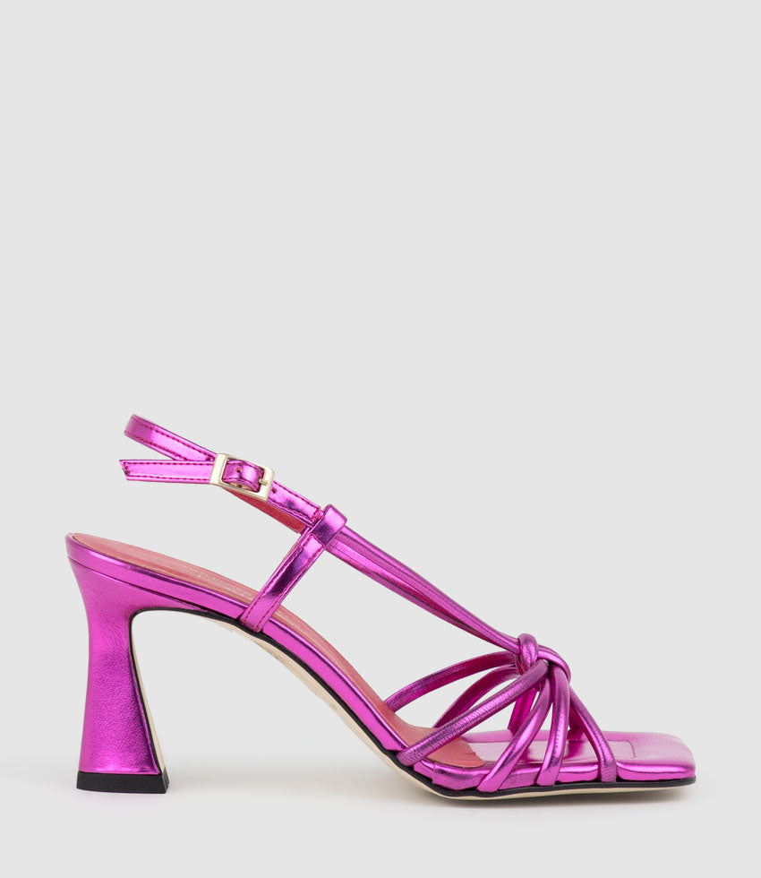 SIMMER90 Strappy Slingback Sandal in Fuchsia - Edward Meller