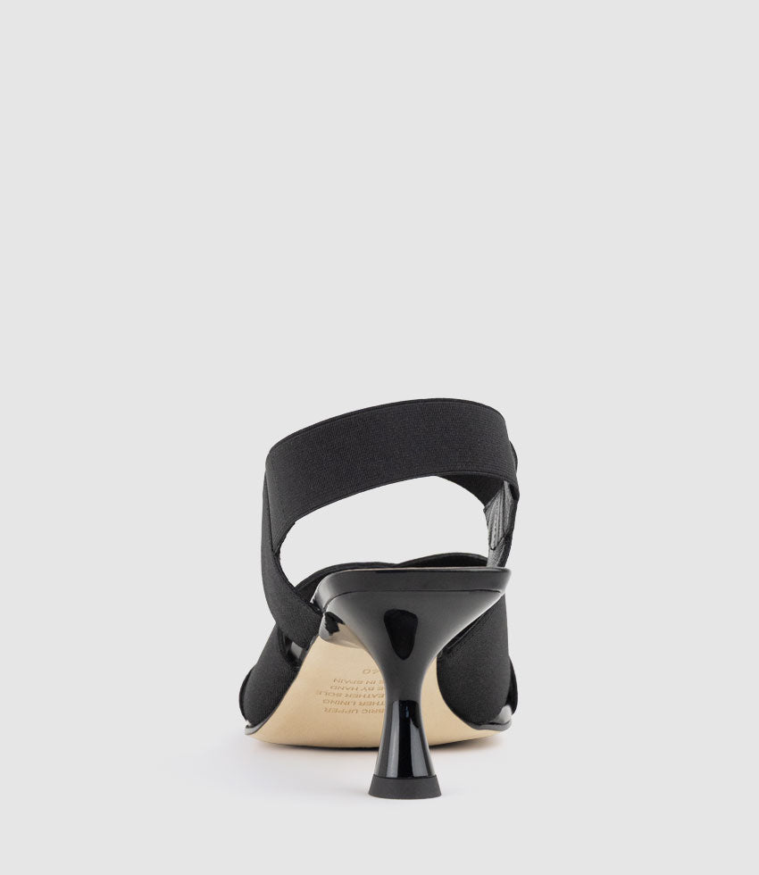 SKYRA60 Elastic Sandal in Black - Edward Meller