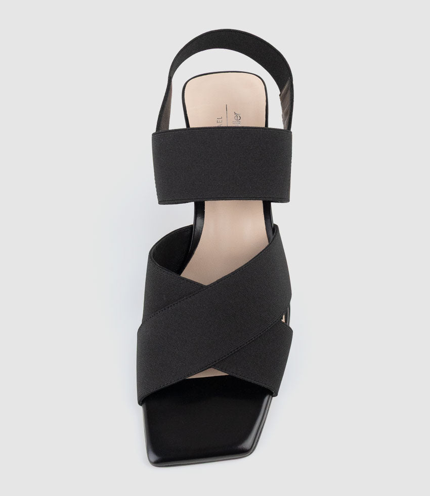 SKYRA60 Elastic Sandal in Black - Edward Meller