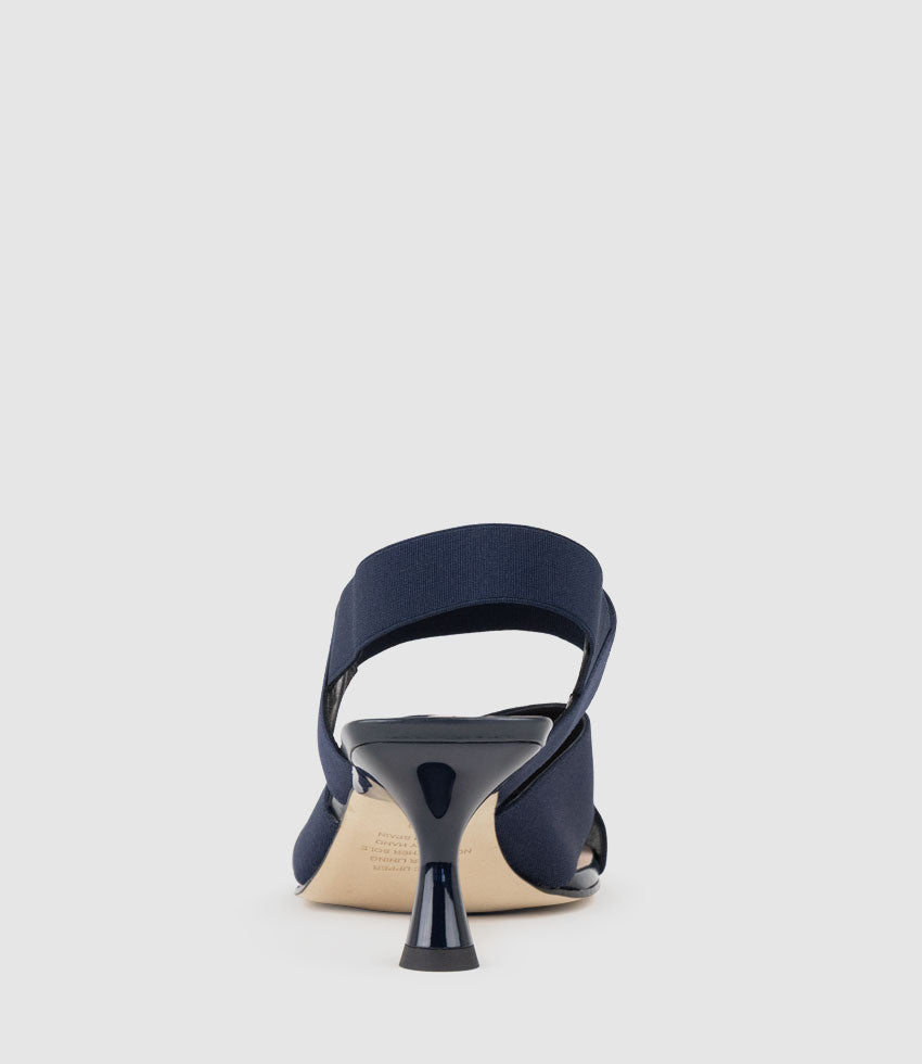 SKYRA60 Elastic Sandal in Navy - Edward Meller