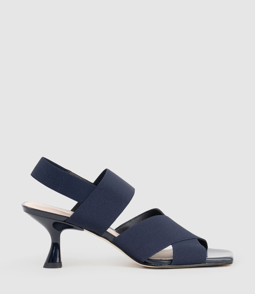 SKYRA60 Elastic Sandal in Navy - Edward Meller