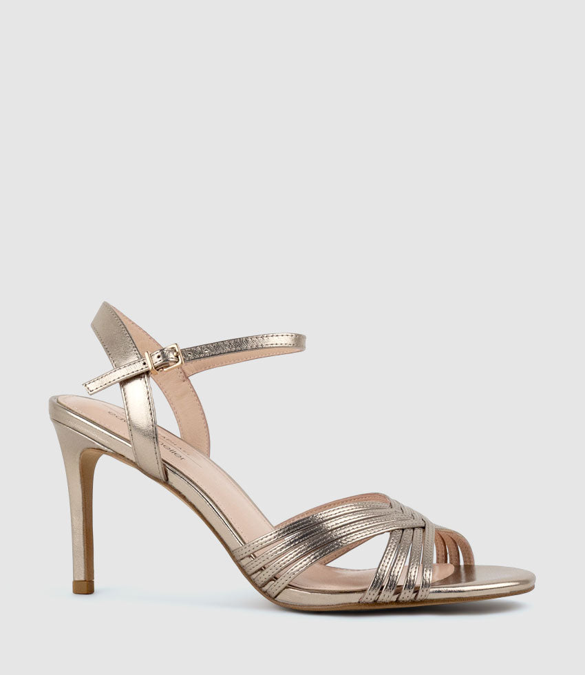 SONAS85 Strappy Sandal in Rosegold - Edward Meller