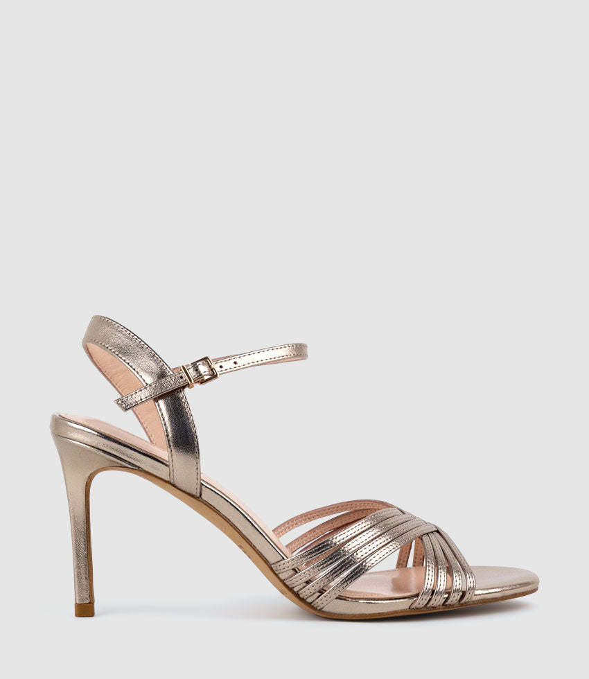 SONAS85 Strappy Sandal in Rosegold - Edward Meller