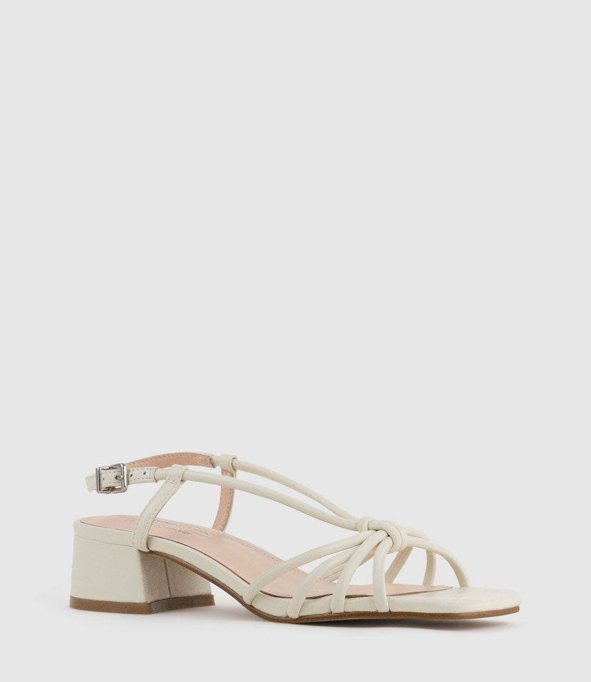SYAN35 Tubed Knot Sandal in Offwhite - Edward Meller