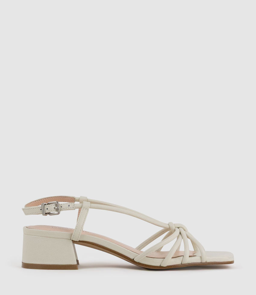 SYAN35 Tubed Knot Sandal in Offwhite - Edward Meller