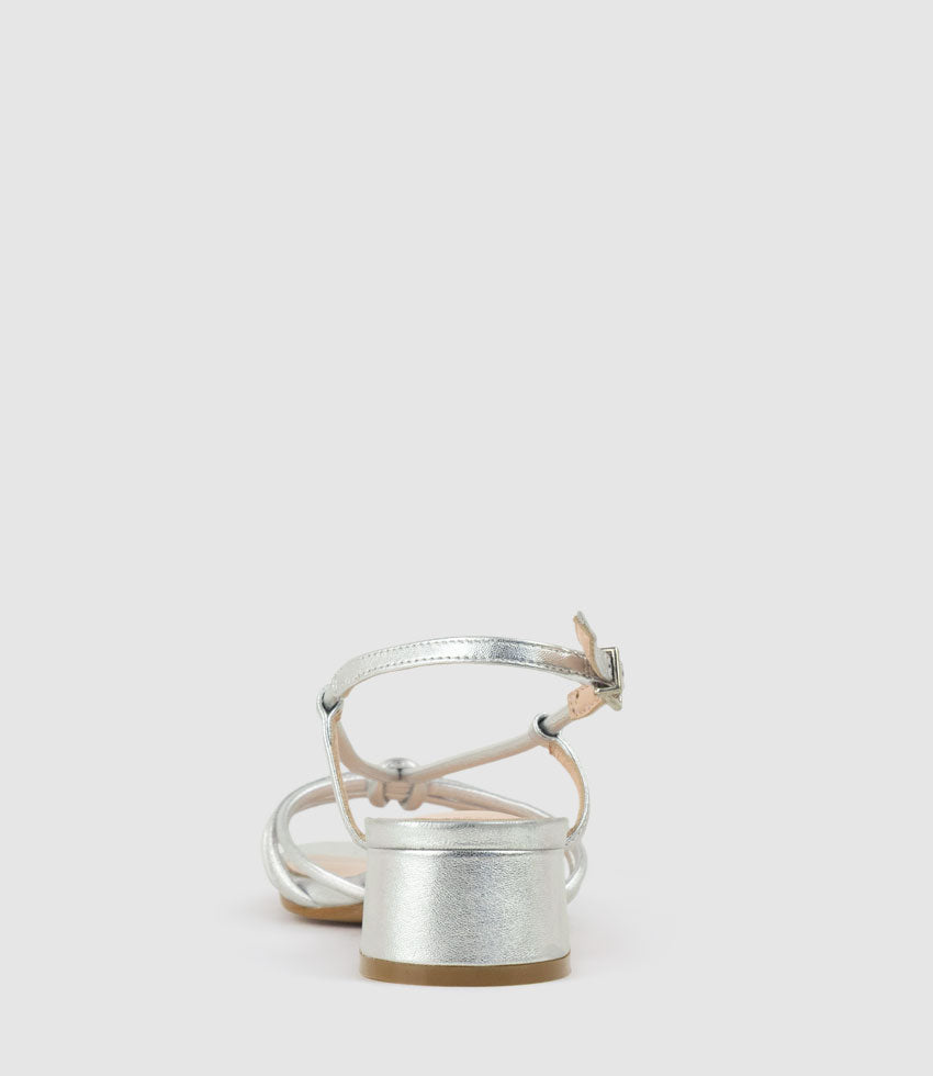 SYAN35 Tubed Knot Sandal in Silver - Edward Meller