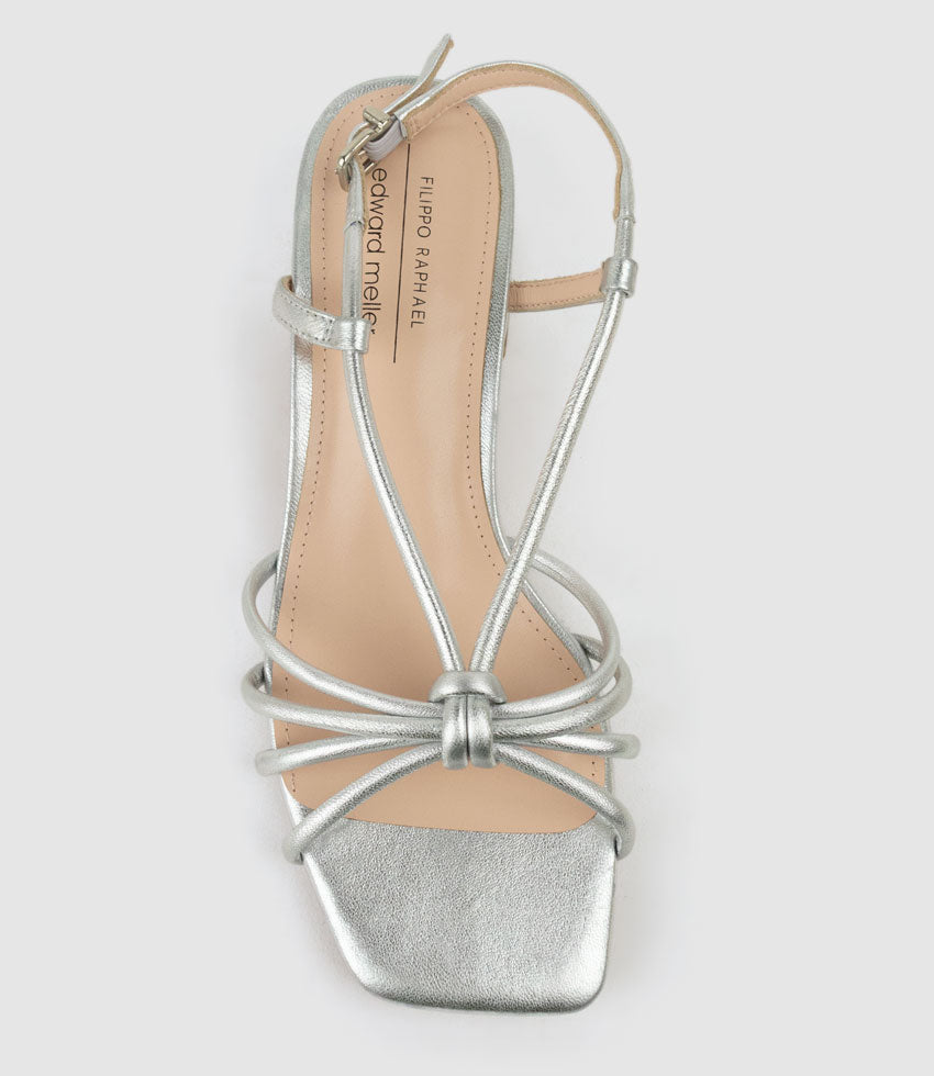 SYAN35 Tubed Knot Sandal in Silver - Edward Meller