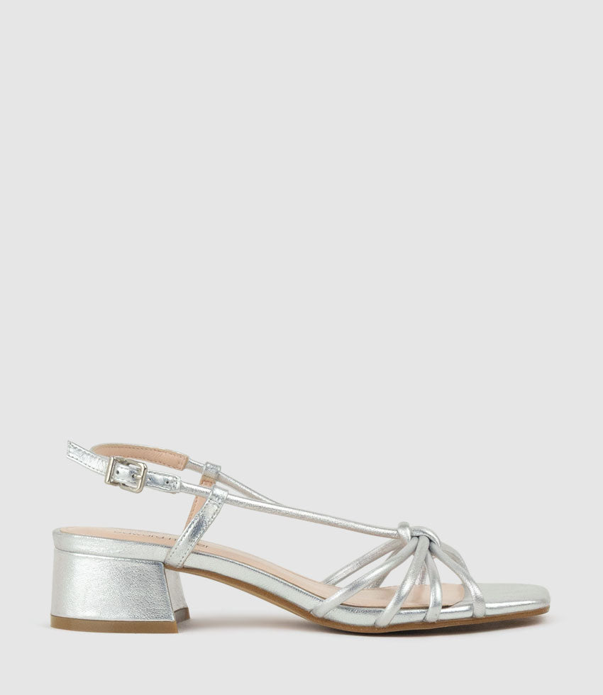SYAN35 Tubed Knot Sandal in Silver - Edward Meller