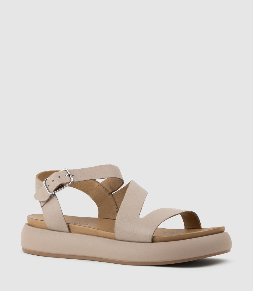 SYLAR Strappy Sandal on Unit in Grey - Edward Meller