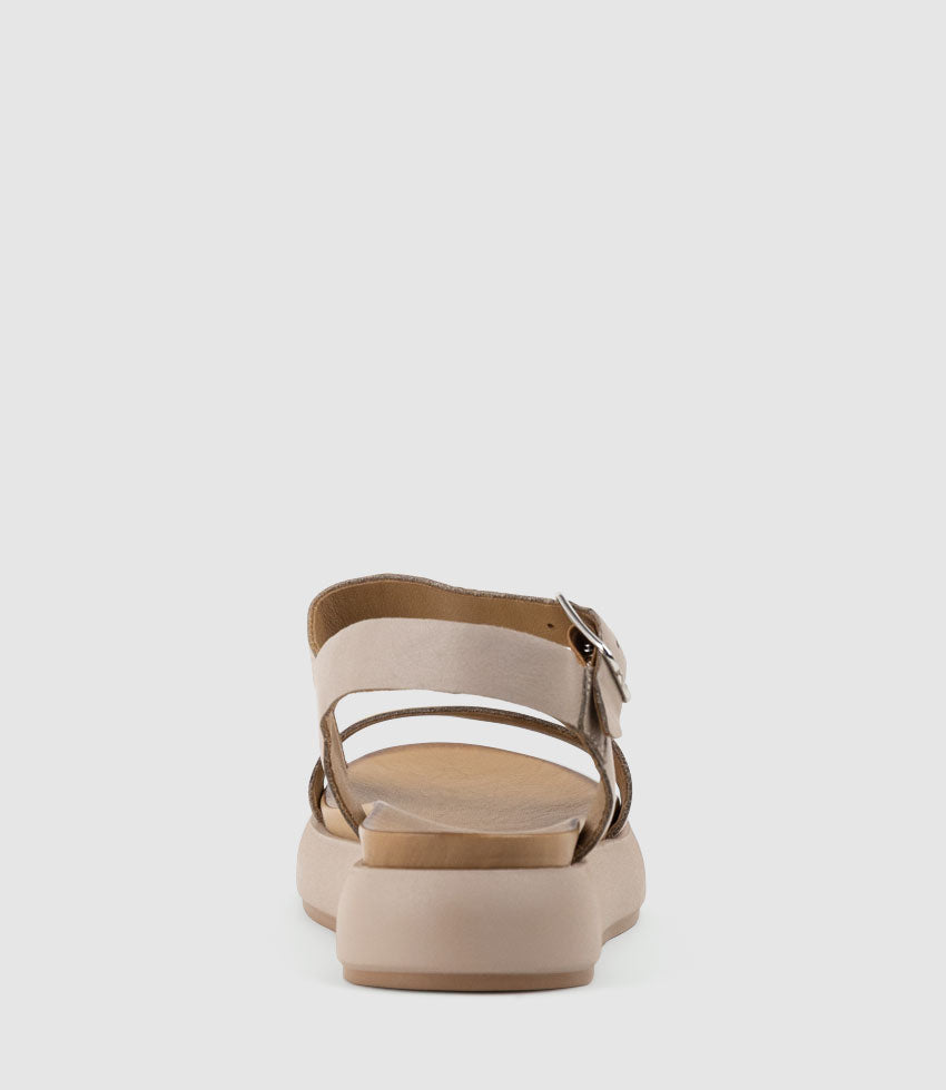 SYLAR Strappy Sandal on Unit in Grey - Edward Meller