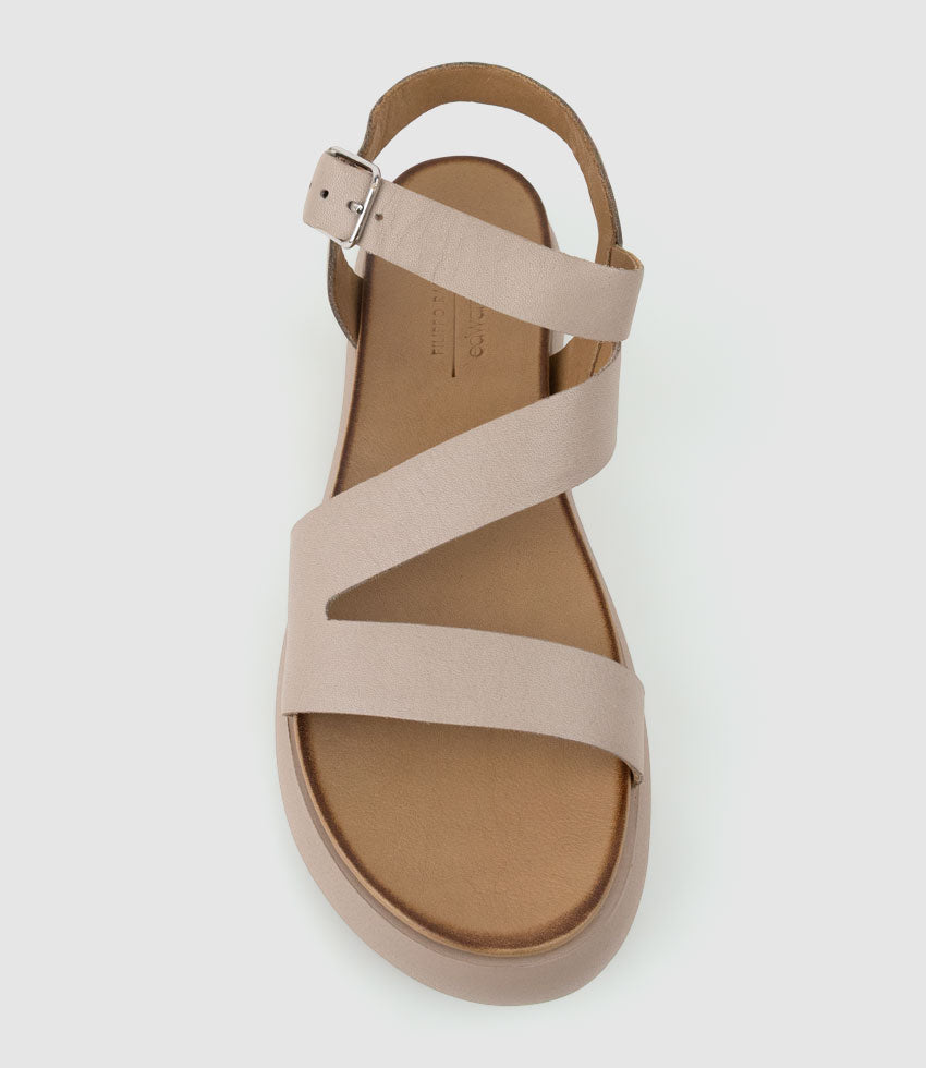 SYLAR Strappy Sandal on Unit in Grey - Edward Meller