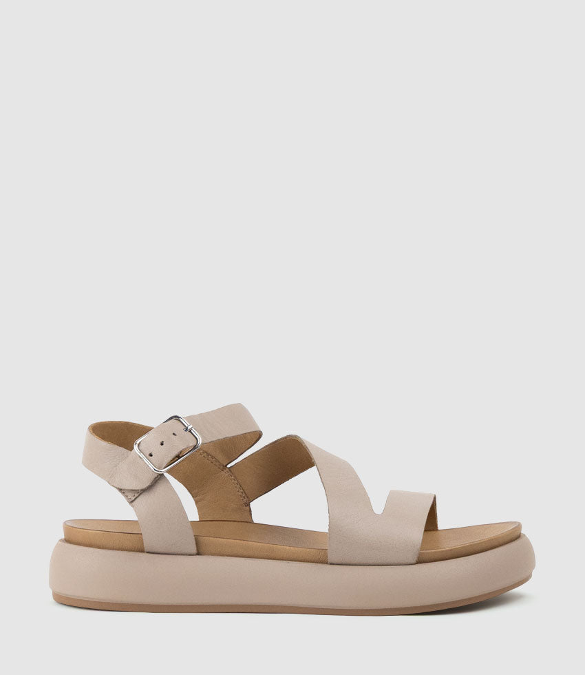 SYLAR Strappy Sandal on Unit in Grey - Edward Meller