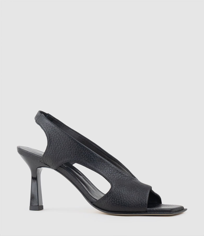 SYLO90 Open Toe Sandal in Black - Edward Meller