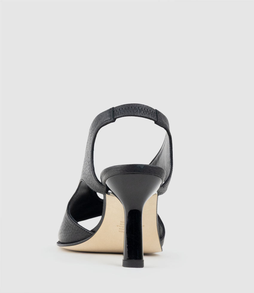 SYLO90 Open Toe Sandal in Black - Edward Meller