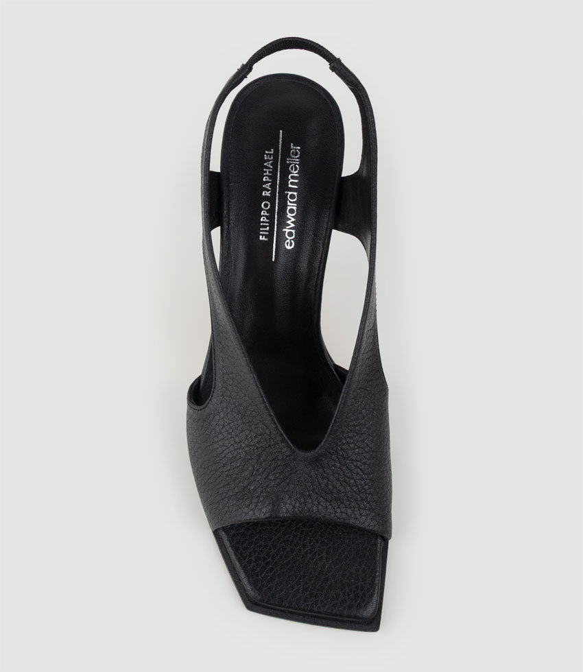 SYLO90 Open Toe Sandal in Black - Edward Meller