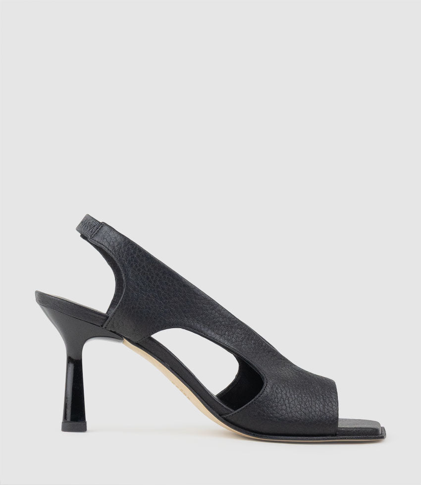 SYLO90 Open Toe Sandal in Black - Edward Meller