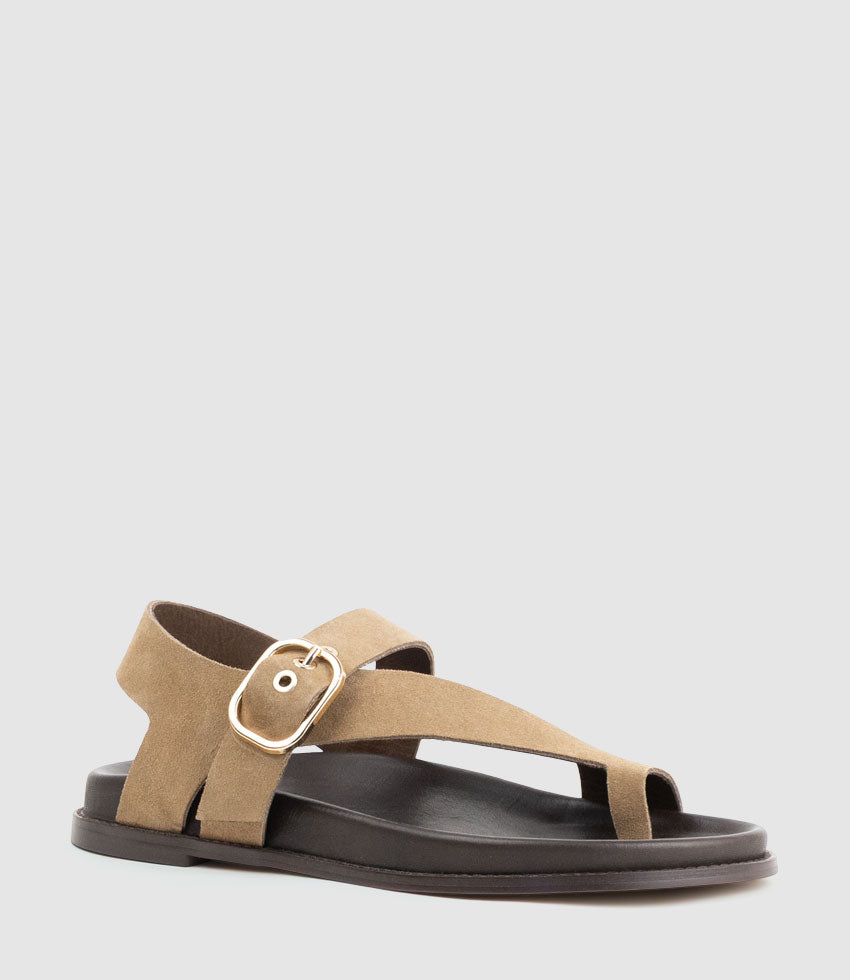 TALE Asymmetrical Thong on Unit in Brown Pony Hair - Edward Meller