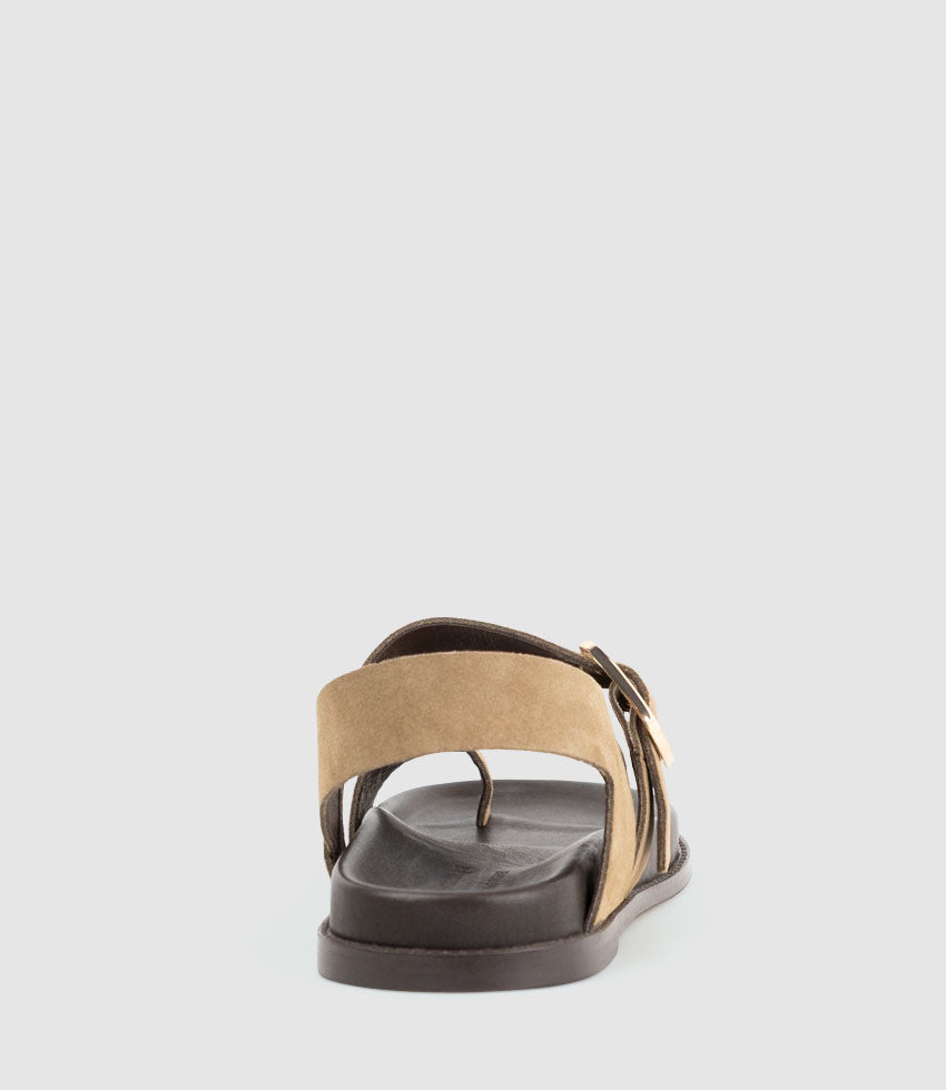 TALE Asymmetrical Thong on Unit in Brown Pony Hair - Edward Meller