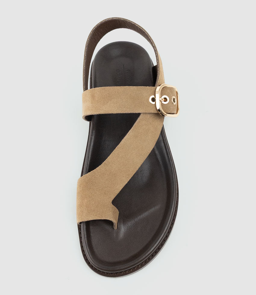 TALE Asymmetrical Thong on Unit in Brown Pony Hair - Edward Meller