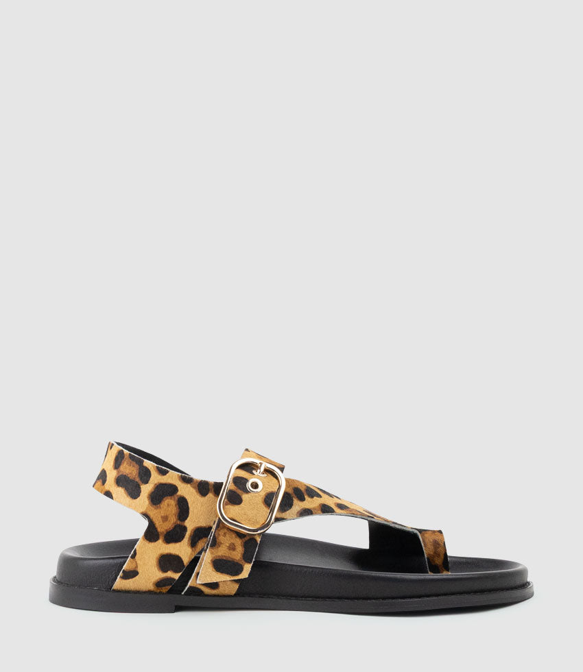 TALE Asymmetrical Thong on Unit in Leopard Pony Hair - Edward Meller