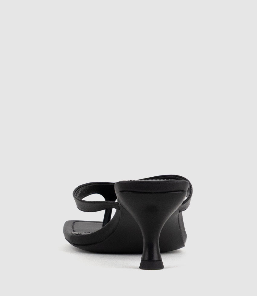 TESLA60 Heeled Thong in Black