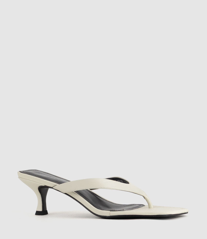 TESLA60 Heeled Thong in White