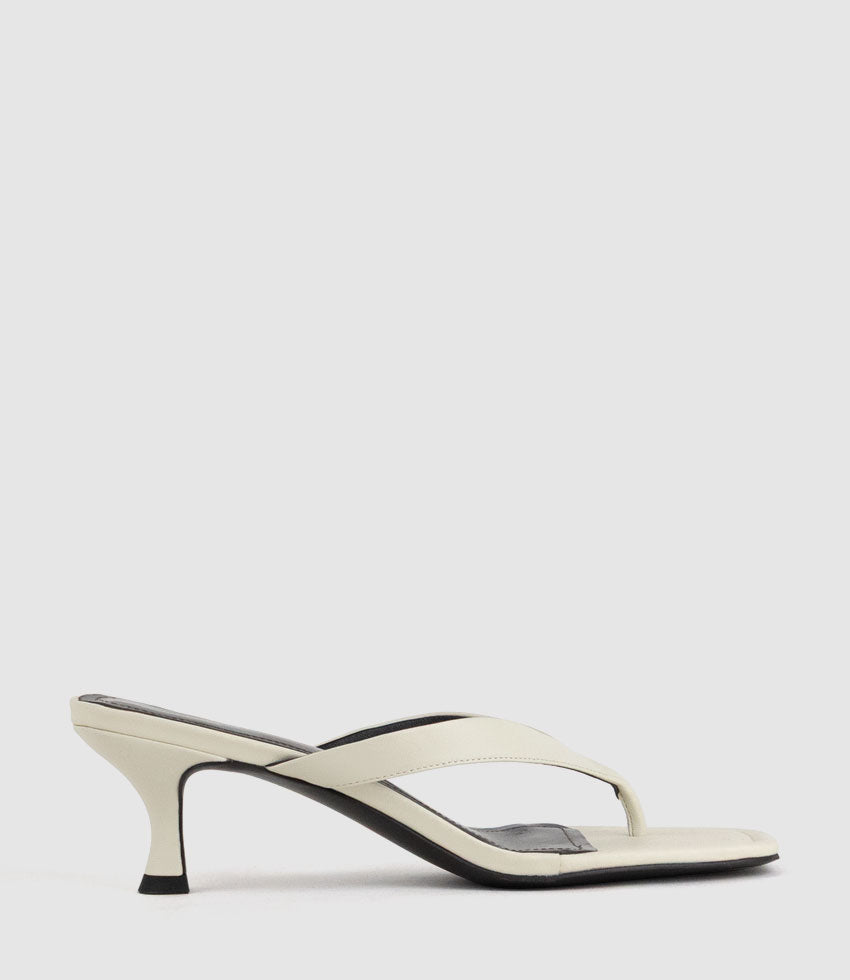 TESLA60 Heeled Thong in White