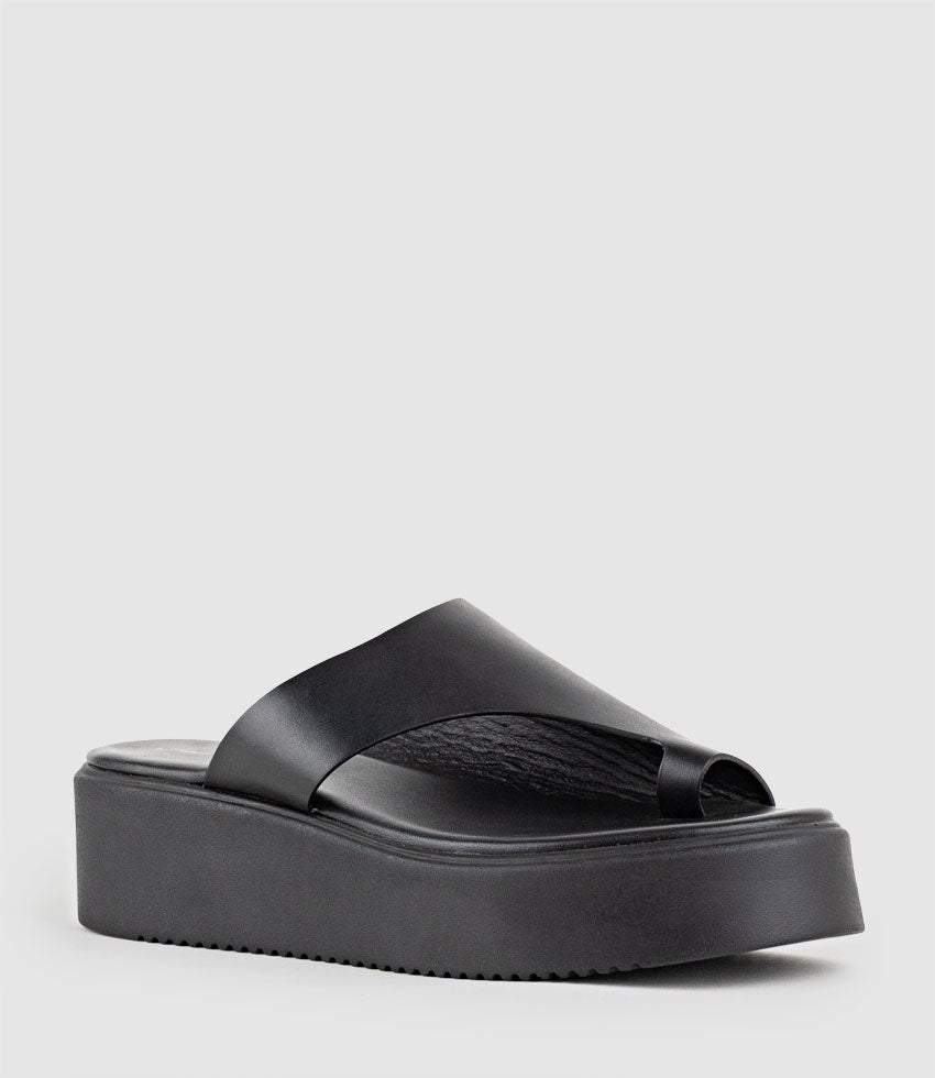 TEMIR Thong Slide on Unit in Black - Edward Meller