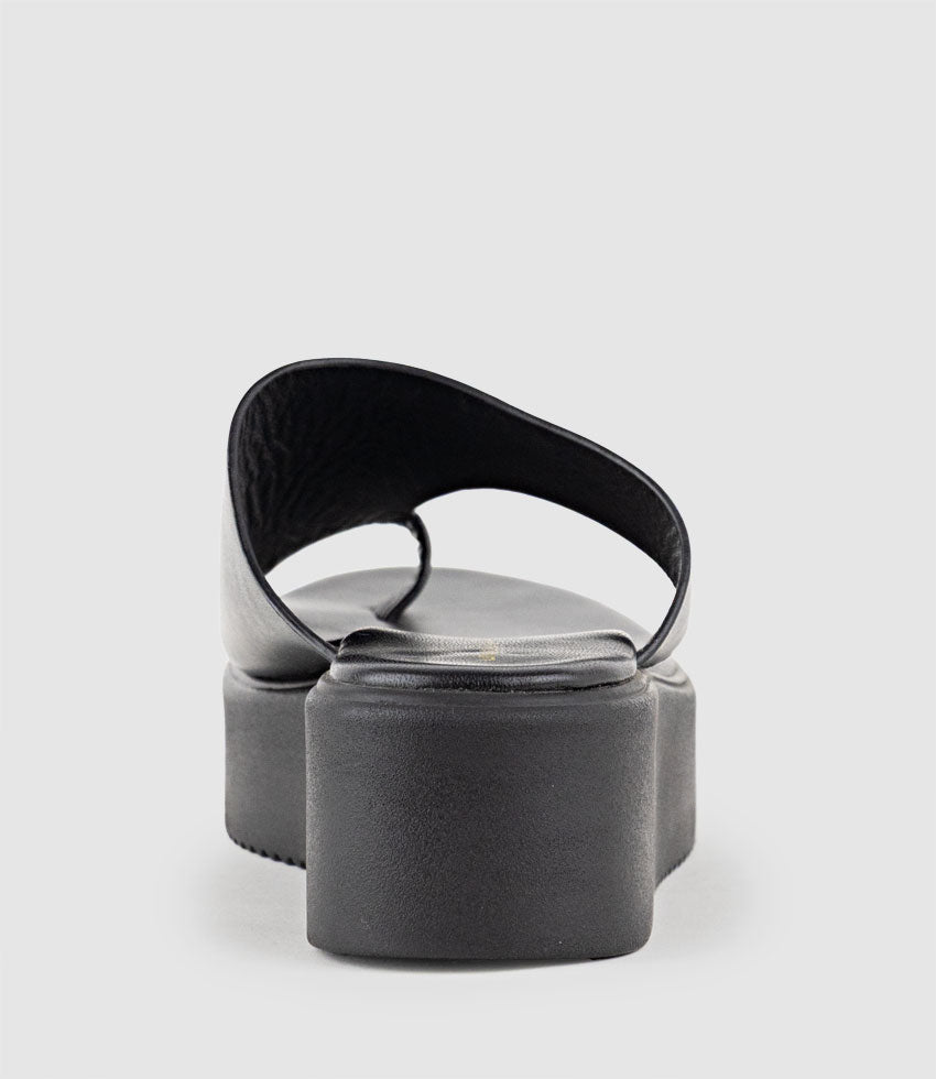 TEMIR Thong Slide on Unit in Black - Edward Meller