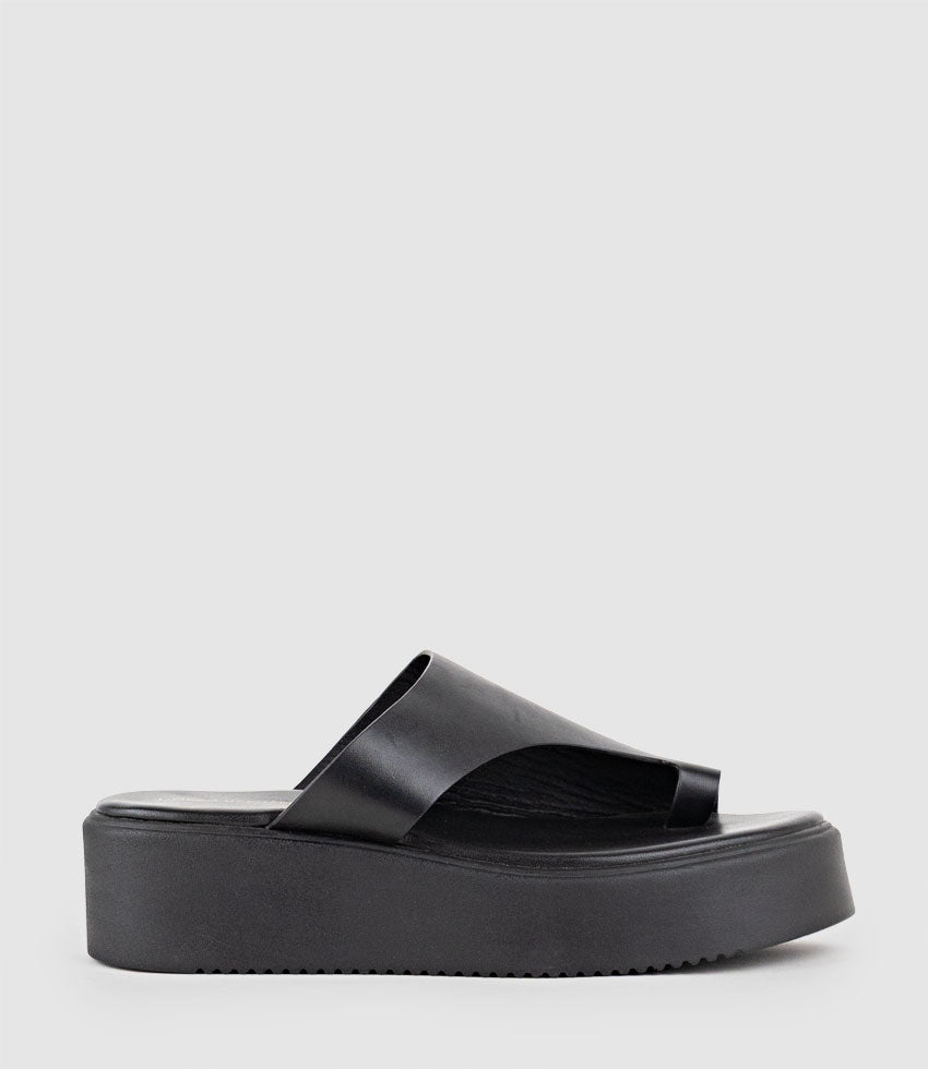 TEMIR Thong Slide on Unit in Black - Edward Meller