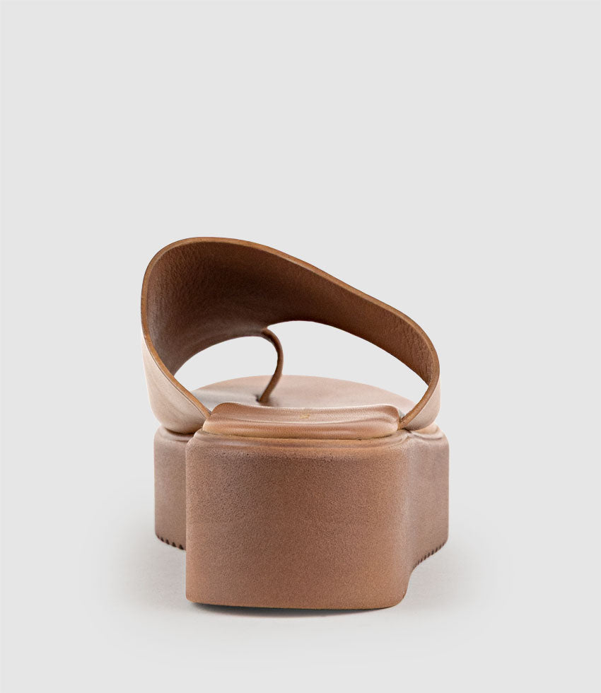 TEMIR Thong Slide on Unit in Tan - Edward Meller