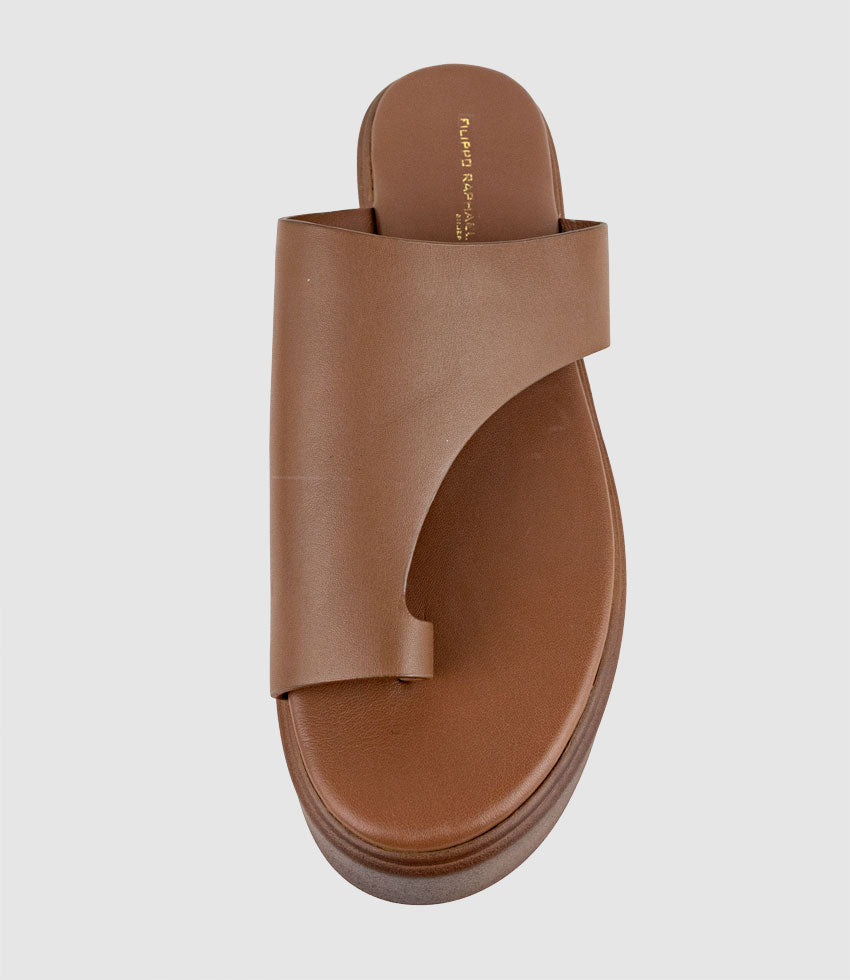 TEMIR Thong Slide on Unit in Tan - Edward Meller