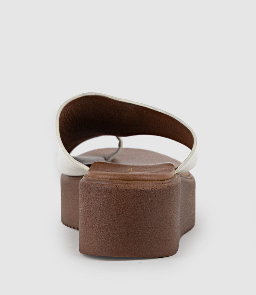 TEMIR Thong Slide on Unit in White - Edward Meller