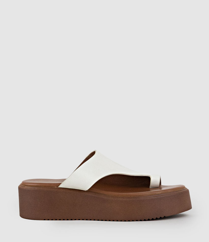 TEMIR Thong Slide on Unit in White - Edward Meller