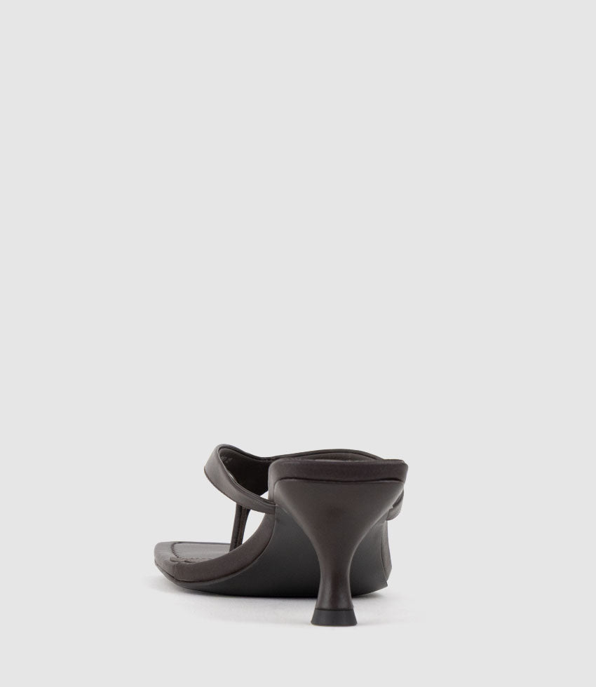 TESLA60 Heeled Thong in Coffee