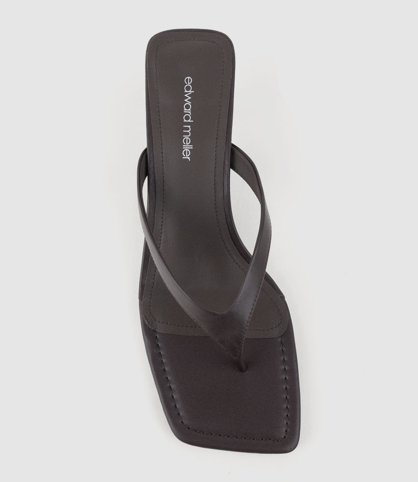 TESLA60 Heeled Thong in Coffee