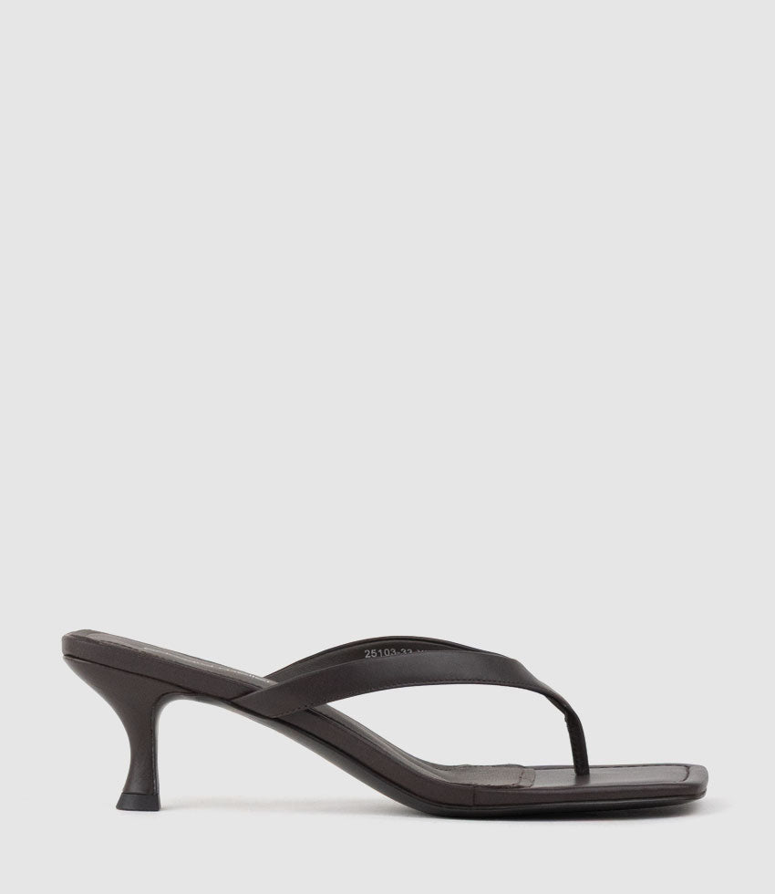 TESLA60 Heeled Thong in Coffee