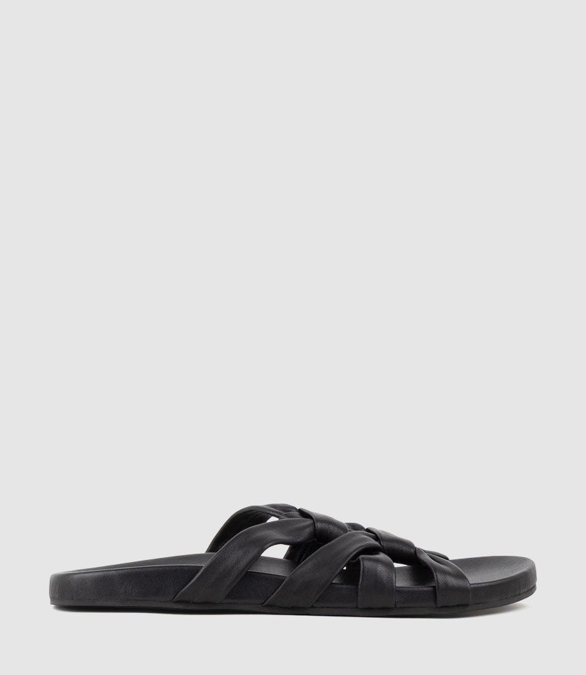 TOVIA Knot Slide in Black - Edward Meller