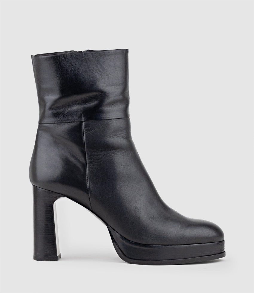 ULLA95 Platform Ankle Boot in Black - Edward Meller
