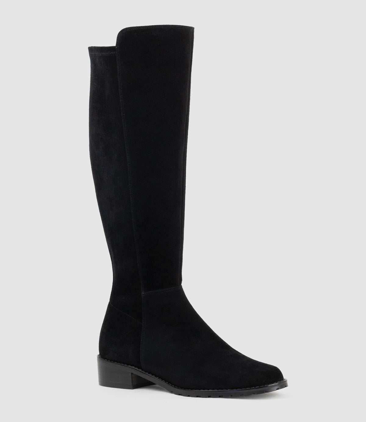 VACANO30 Wide Fit Knee High Boot in Black Suede