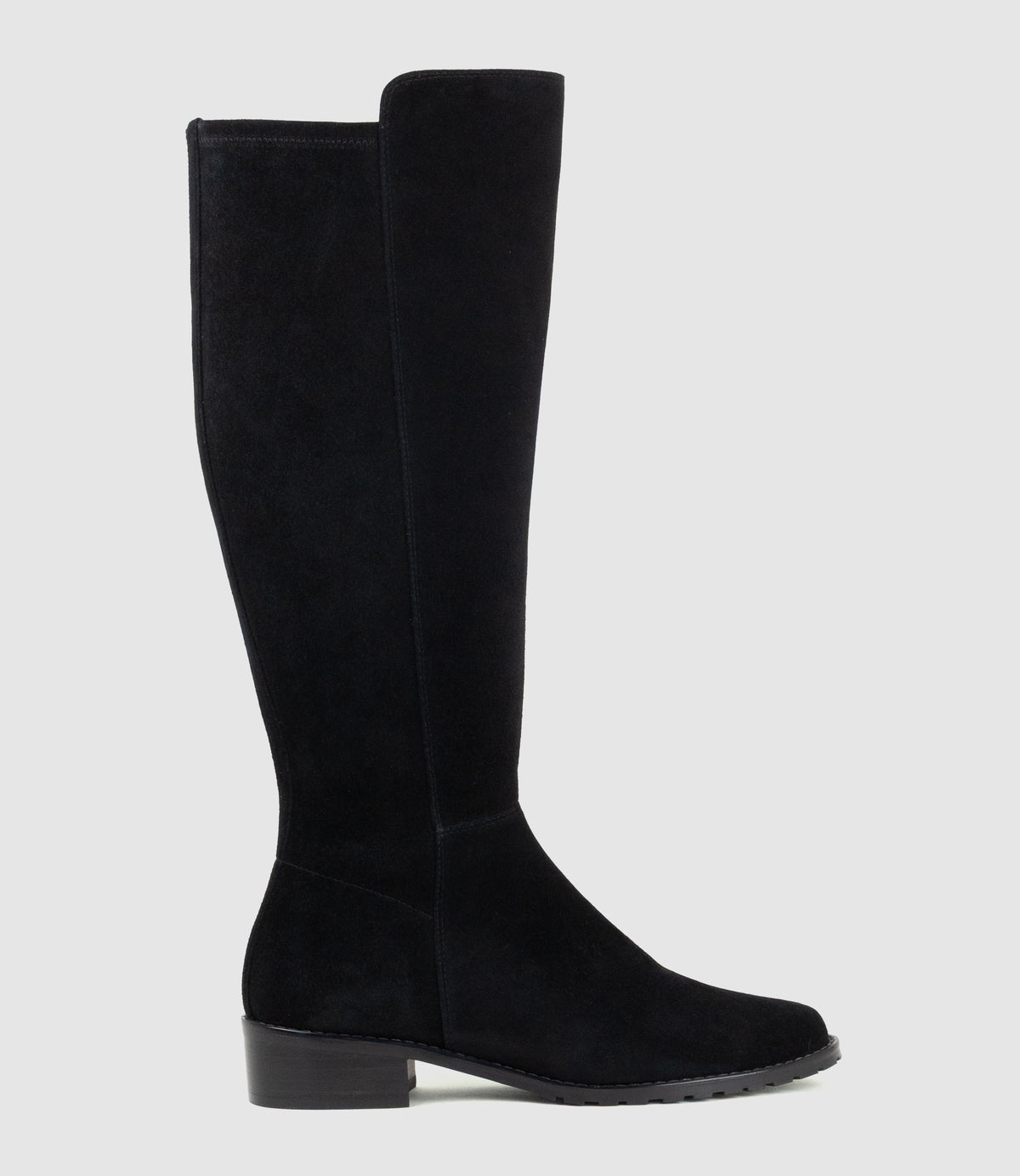 VACANO30 Wide Fit Knee High Boot in Black Suede
