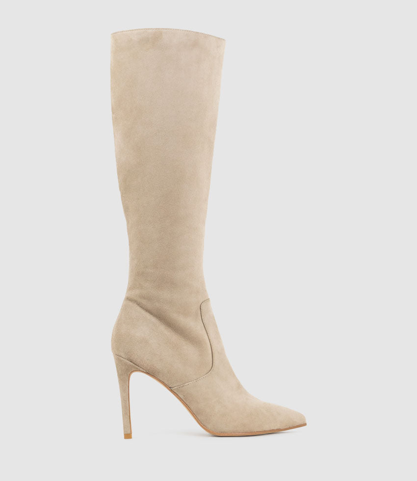 VAHLA100 Knee High Boot in Desert Suede - Edward Meller