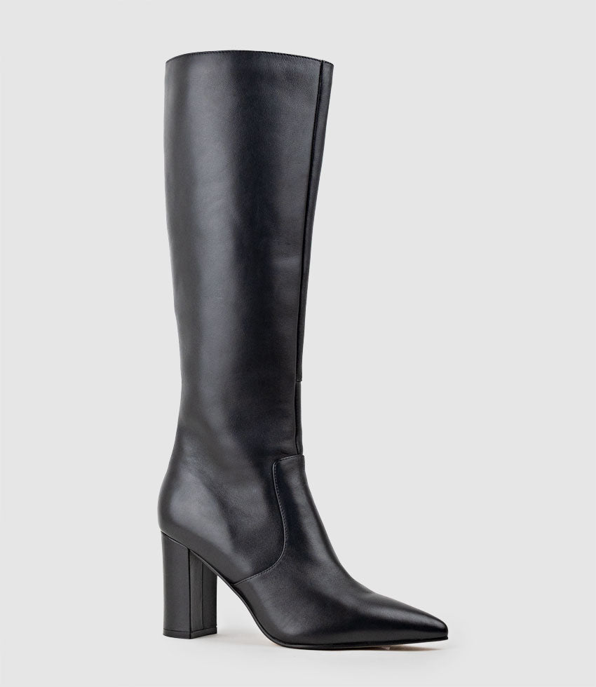 VAIN85 Knee High Boot in Black - Edward Meller